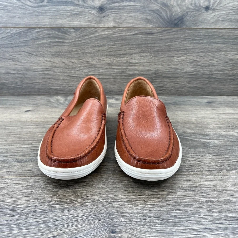 Marc Joseph New York Youth Leather Broadway Comfort Loafer Shoes‎ Size 1.5 Brown